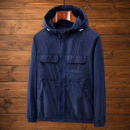 Lightweight Hooded Windbreaker Jacket