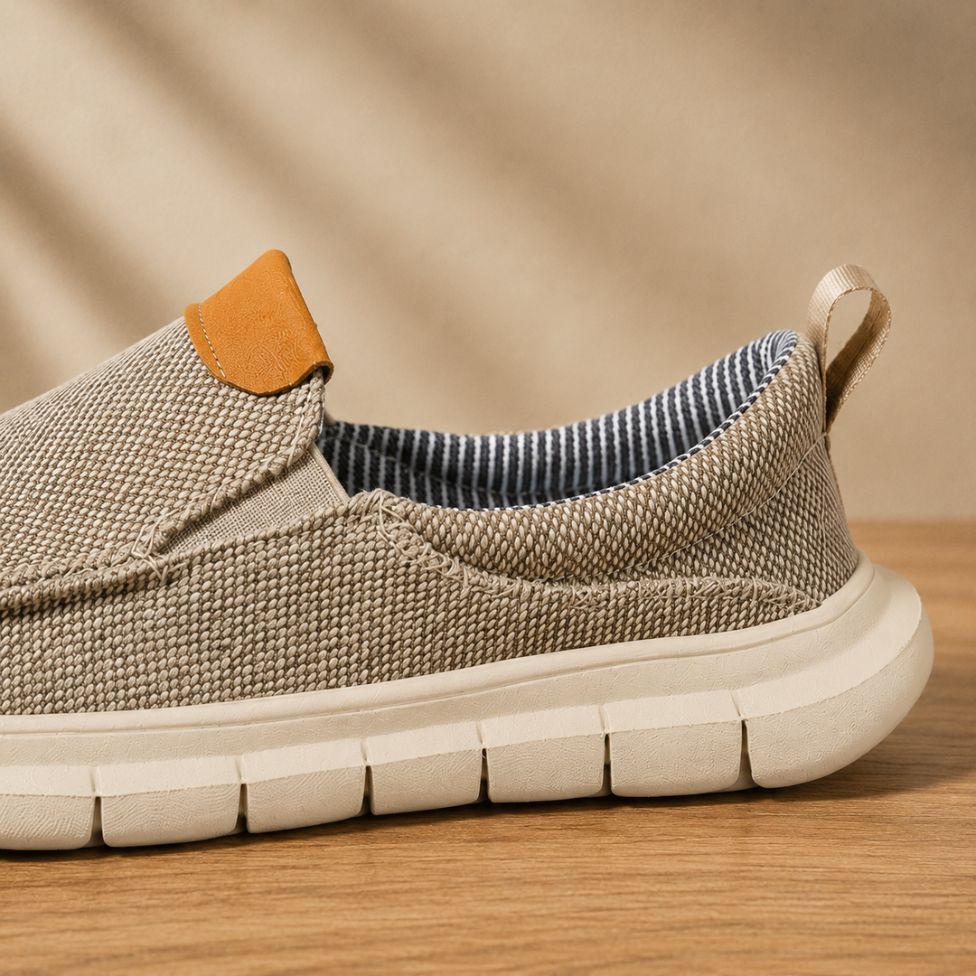 Lightweight Canvas Slip-On Loafers