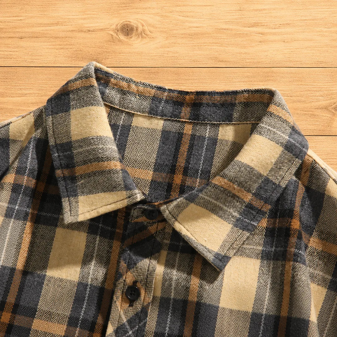 Long-Sleeve Plaid Shirt