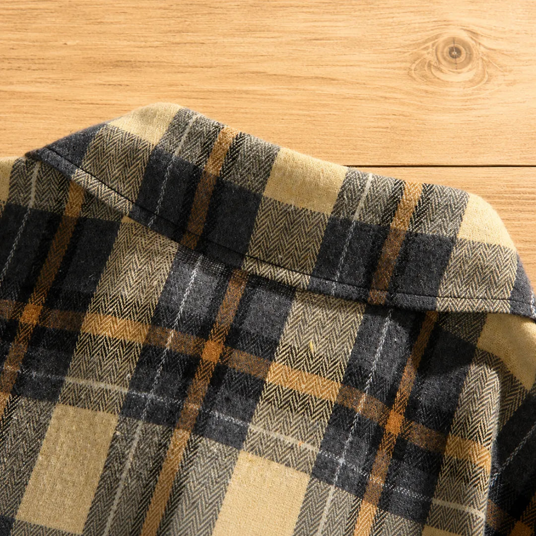 Long-Sleeve Plaid Shirt
