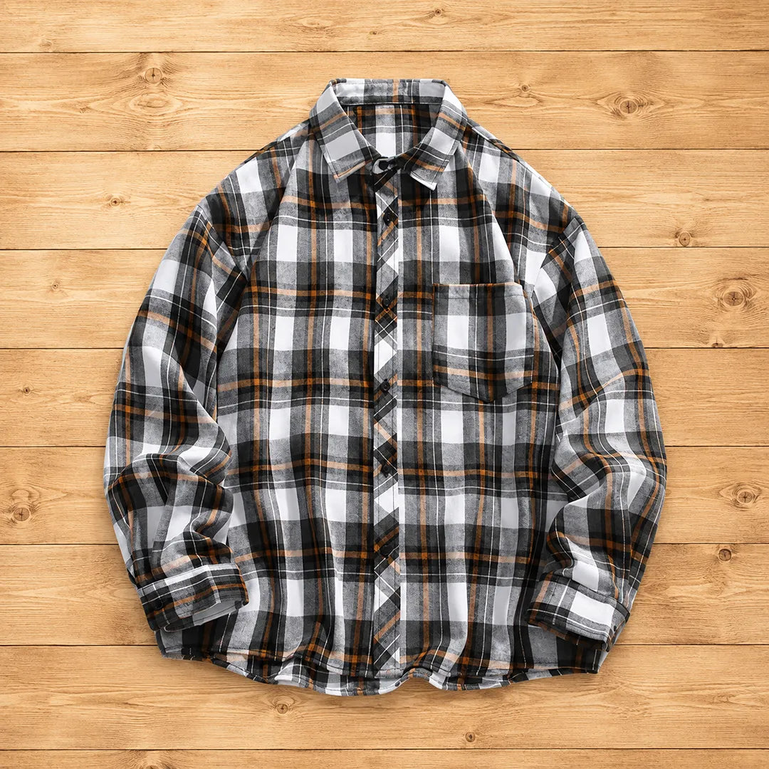 Long-Sleeve Plaid Shirt