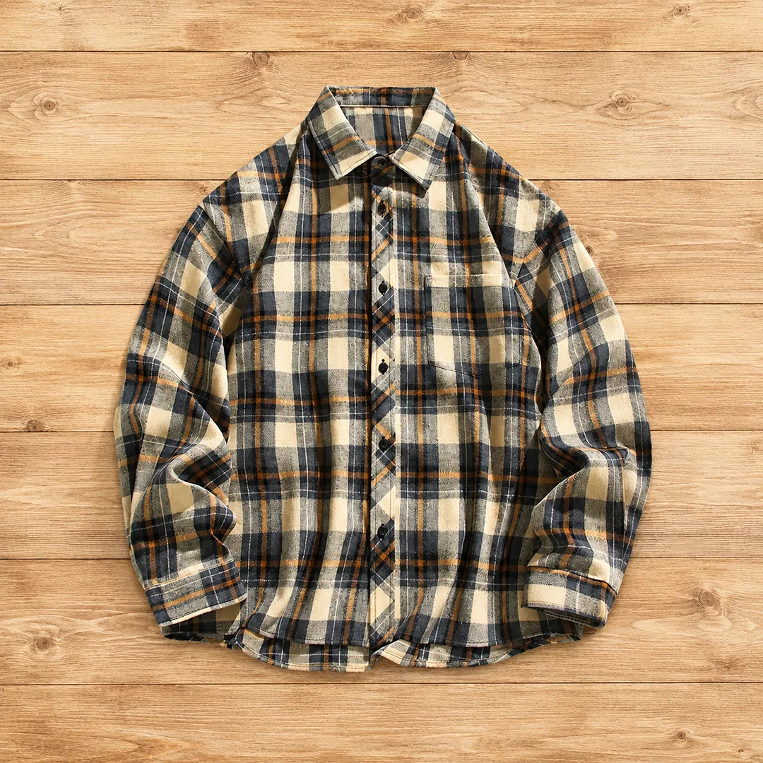 Long-Sleeve Plaid Shirt
