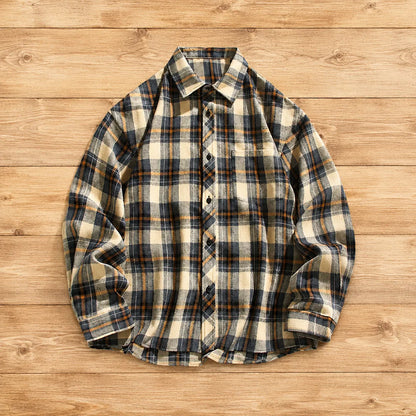 Long-Sleeve Plaid Shirt
