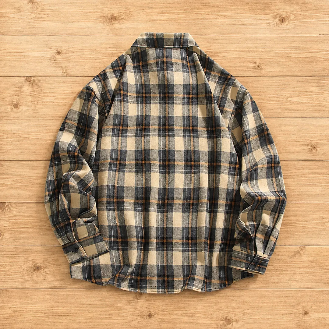 Long-Sleeve Plaid Shirt
