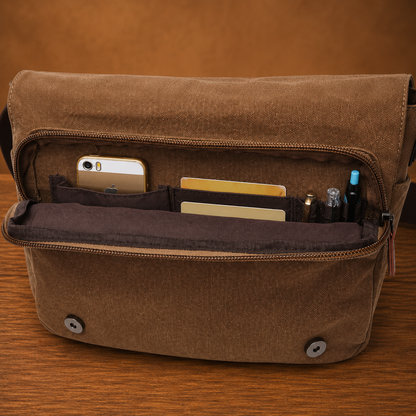 Vintage Canvas Messenger Bag