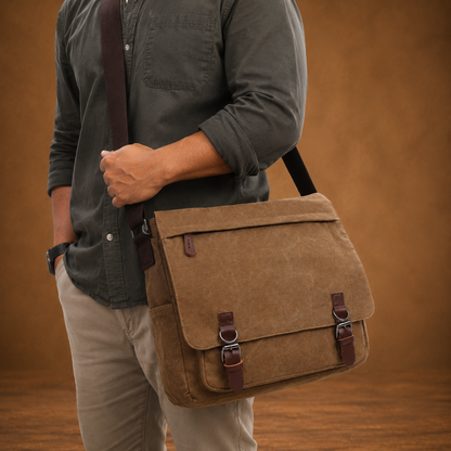 Vintage Canvas Messenger Bag