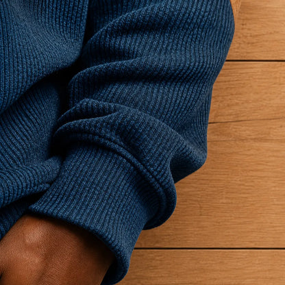 Modern Colorblock Polo Sweater