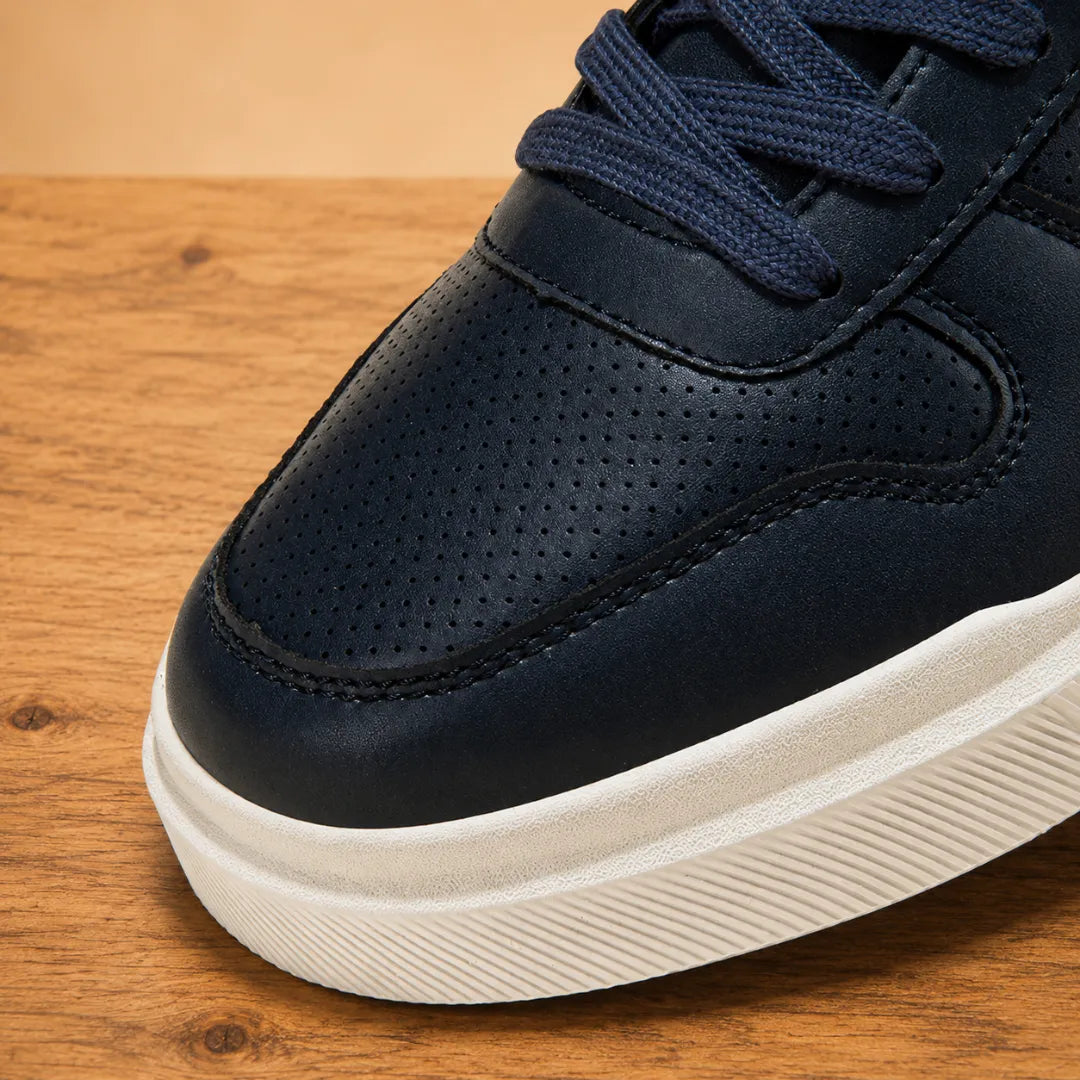 Modern Perforated Court Sneakers