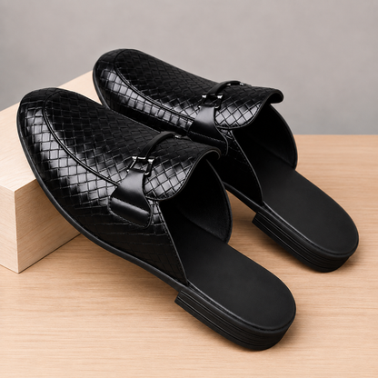 Premium Woven Loafer Mules