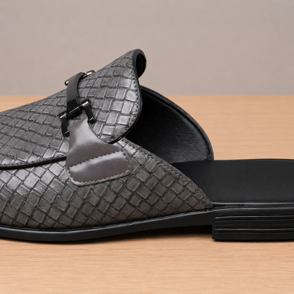 Premium Woven Loafer Mules