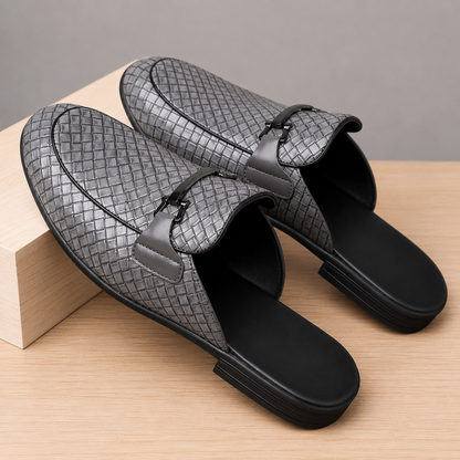 Premium Woven Loafer Mules