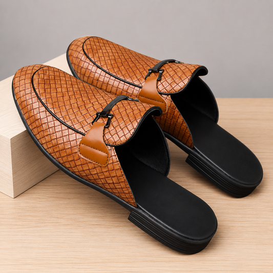 Premium Woven Loafer Mules
