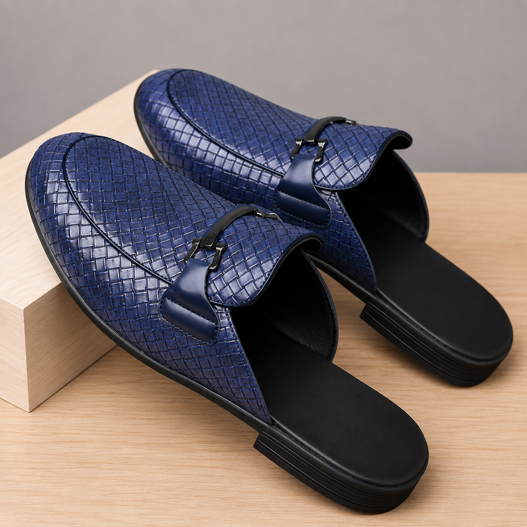 Premium Woven Loafer Mules