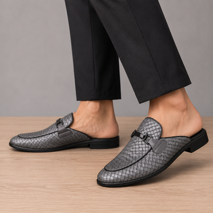 Premium Woven Loafer Mules