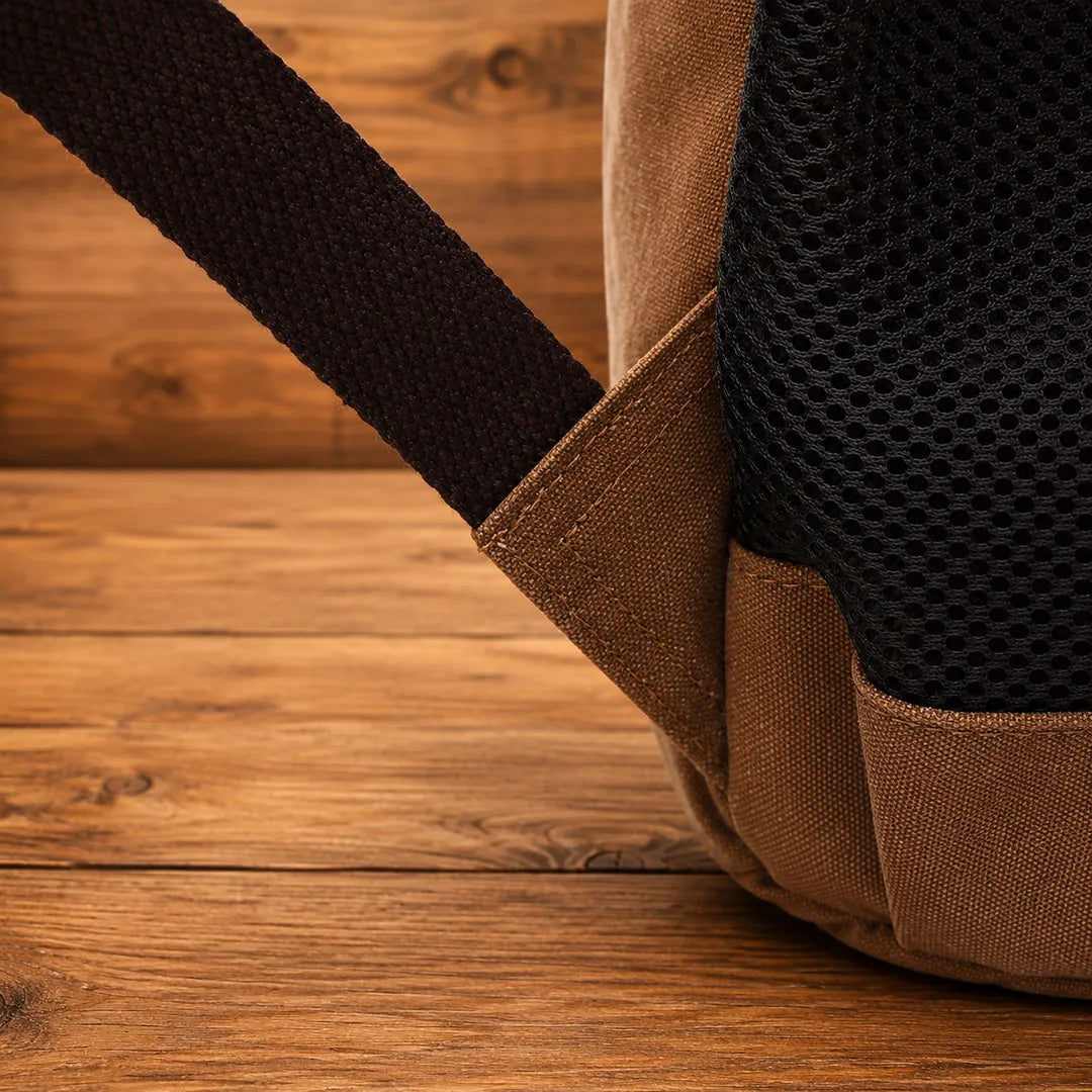 Multi-Pocket Canvas Backpack