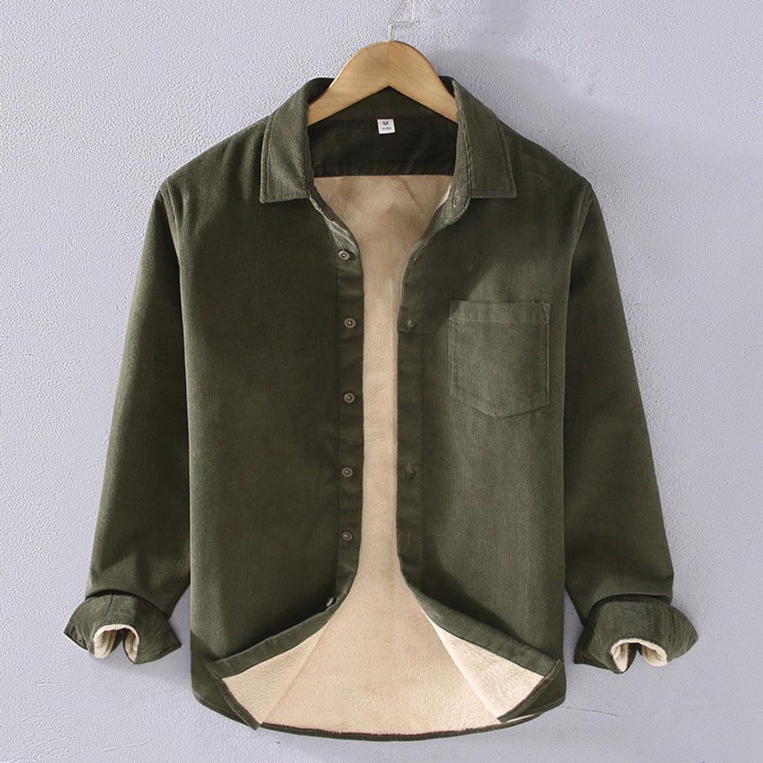 WARM FLEECE CORDUROY SHIRT