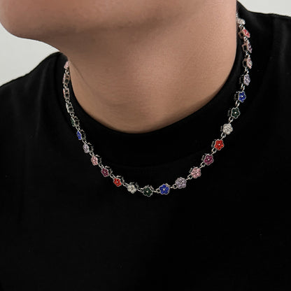 Floral Link Chain Set