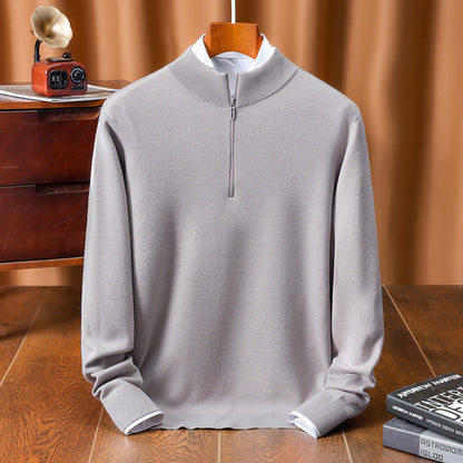 CLASSIC HALF-ZIP KNIT SWEATER