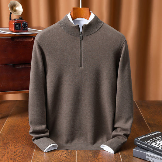 CLASSIC HALF-ZIP KNIT SWEATER