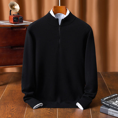 CLASSIC HALF-ZIP KNIT SWEATER