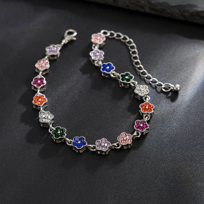 Floral Link Chain Set