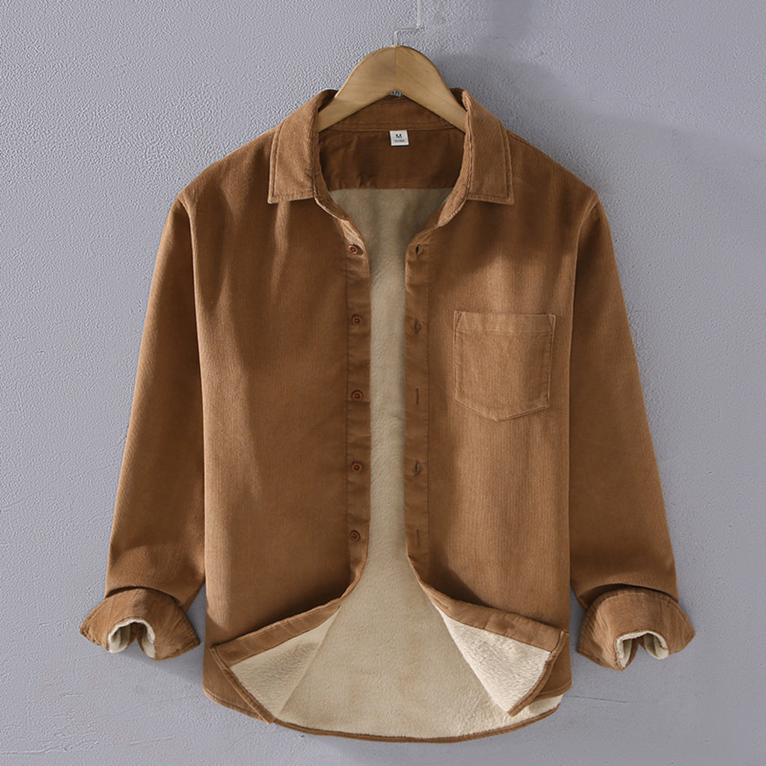 WARM FLEECE CORDUROY SHIRT