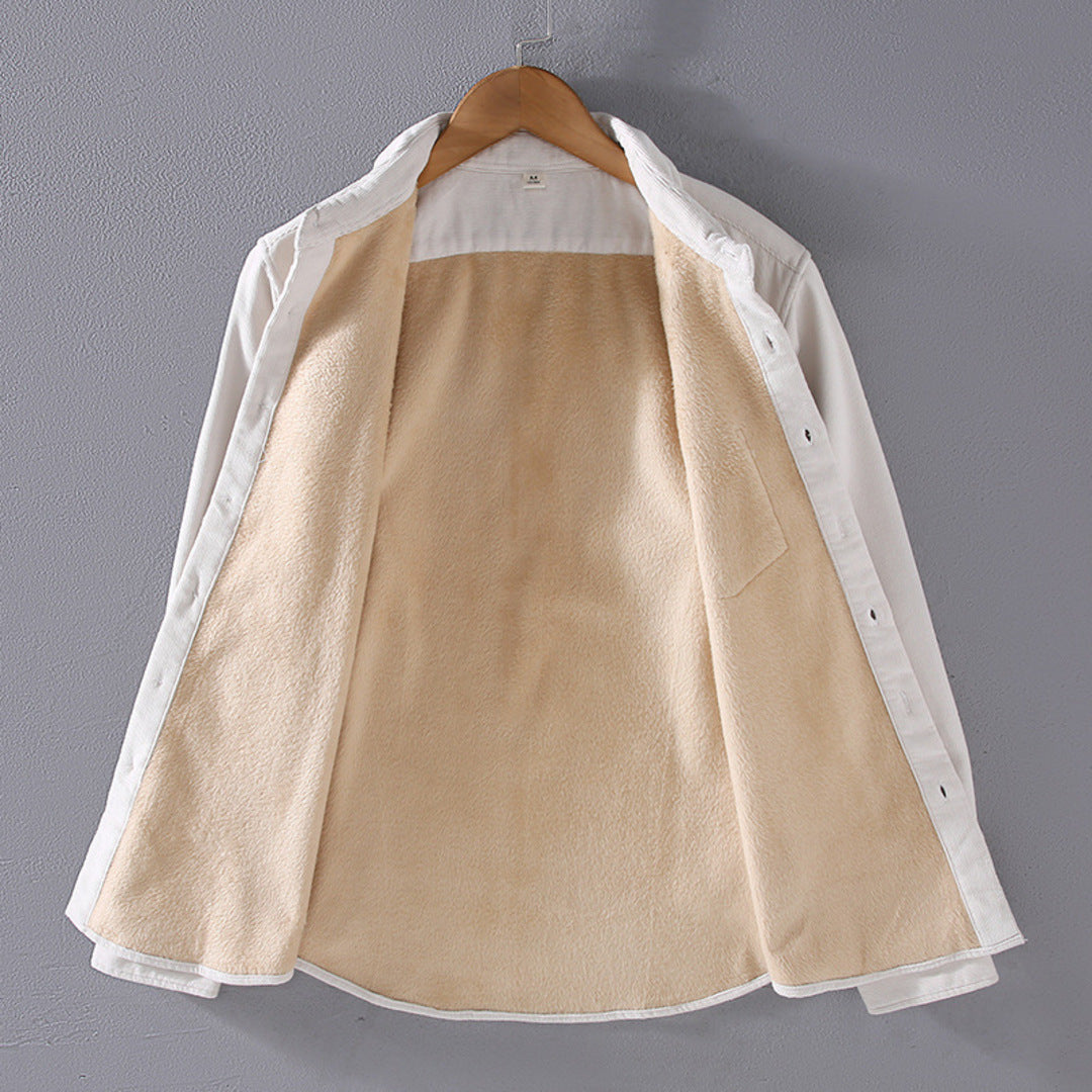 WARM FLEECE CORDUROY SHIRT