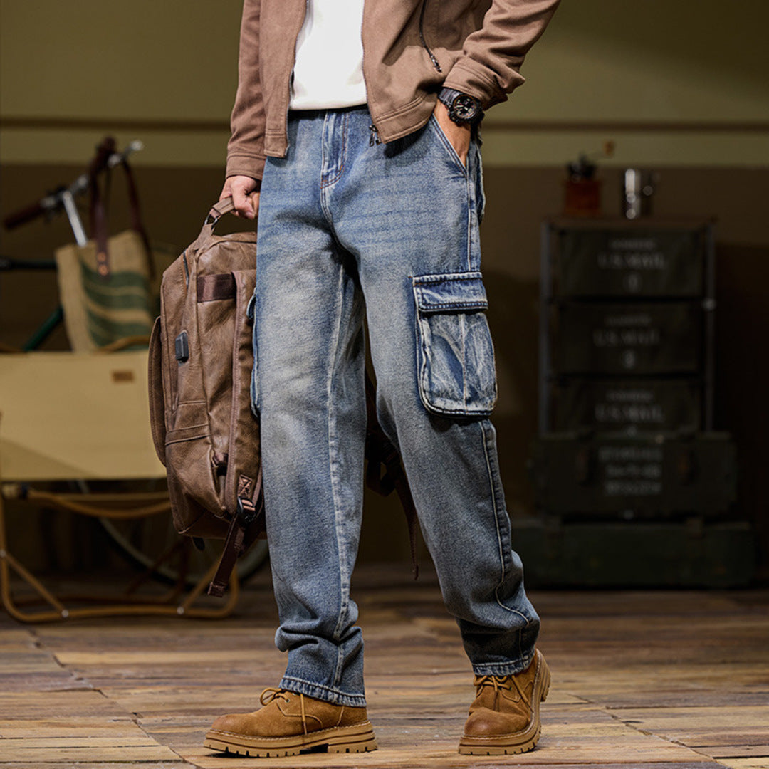 MULTI-POCKET WORK JEANS