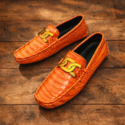 Croc Embossed Loafers