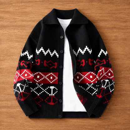 Patterned Knit Cardigan
