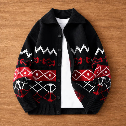 Patterned Knit Cardigan