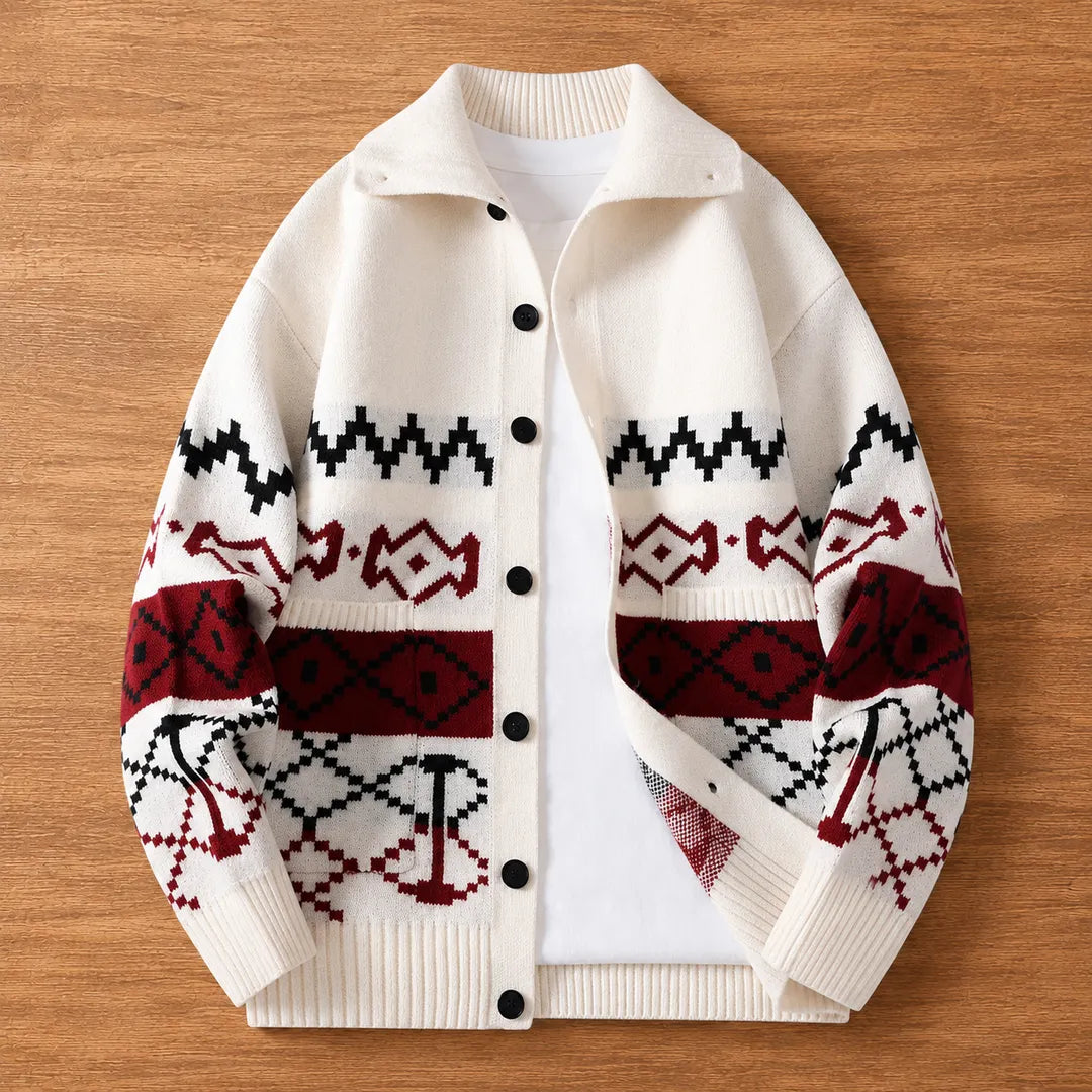 Patterned Knit Cardigan