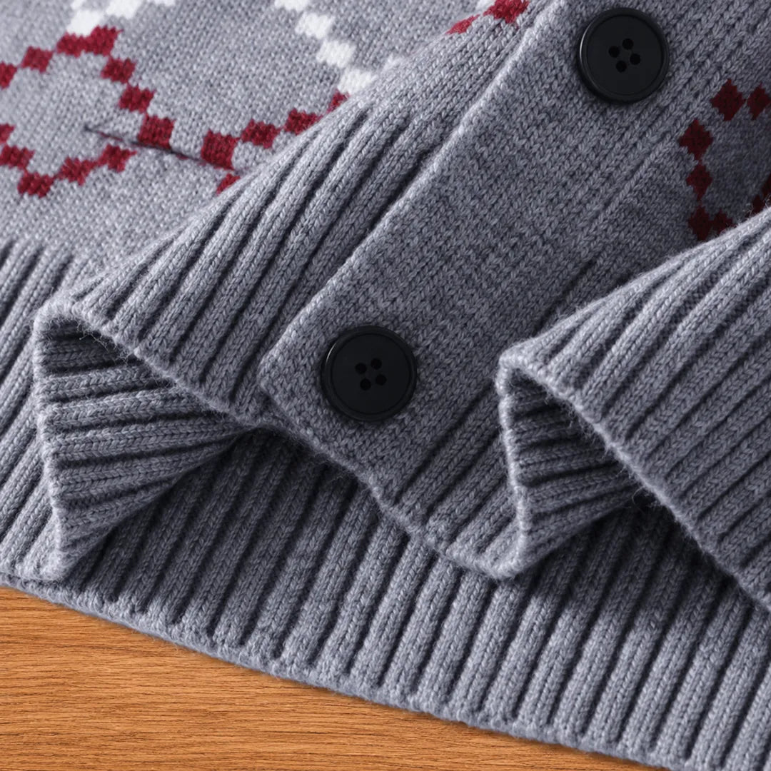 Patterned Knit Cardigan