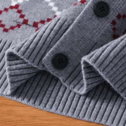 Patterned Knit Cardigan