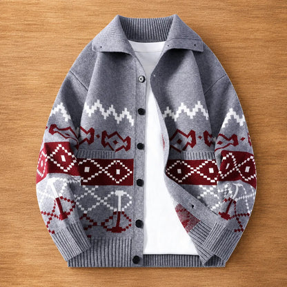 Patterned Knit Cardigan