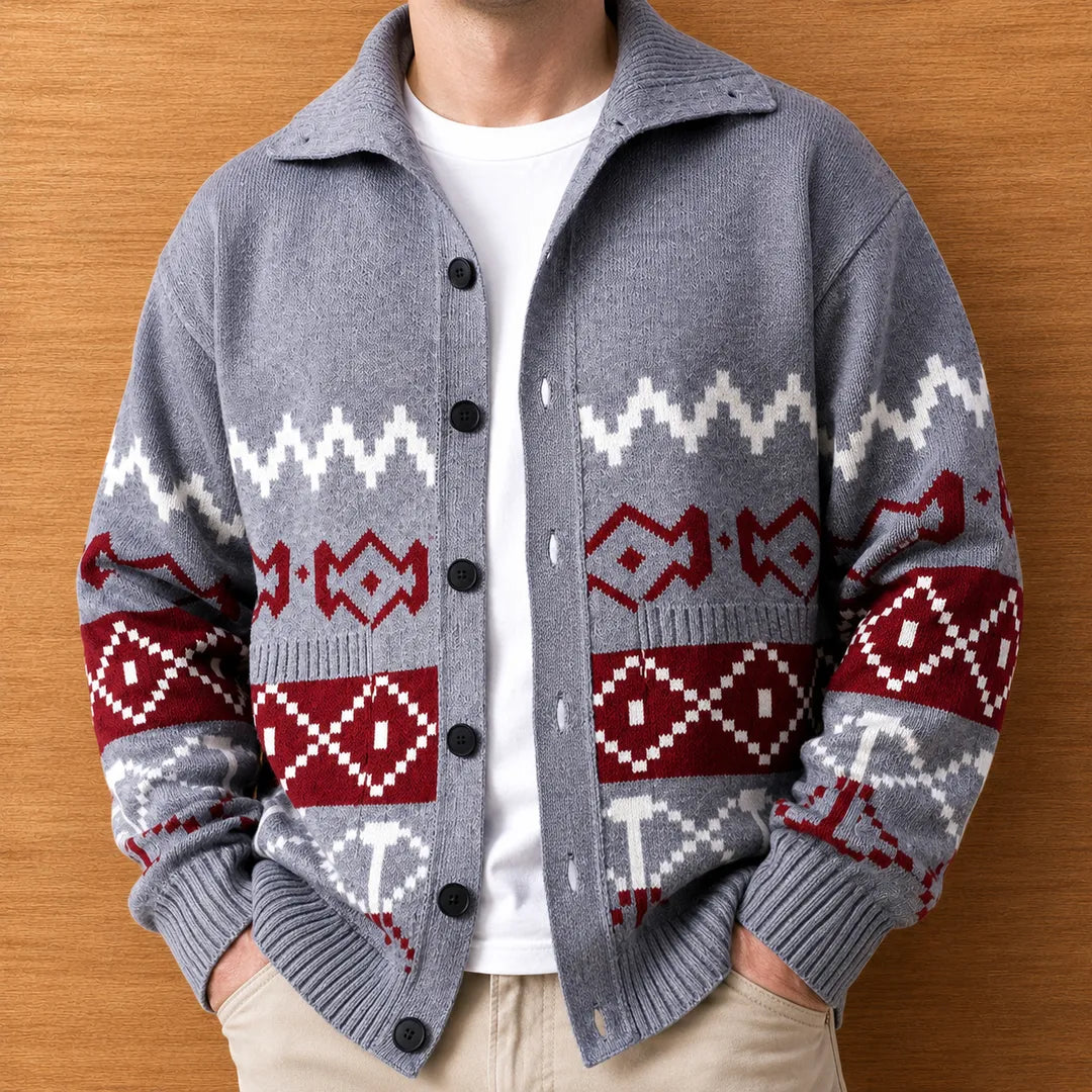 Patterned Knit Cardigan