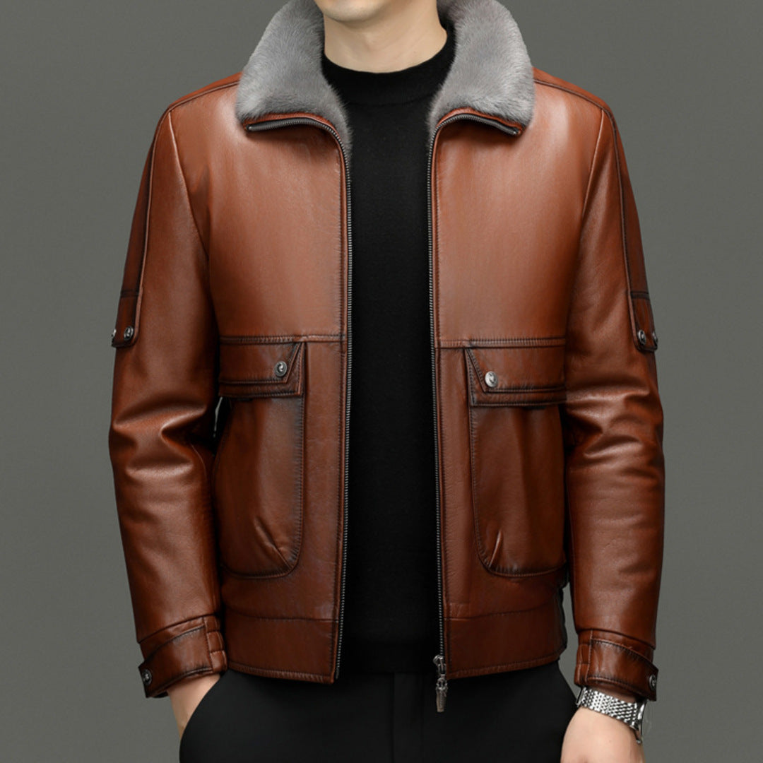 REGAL LEATHER JACKET PLUSH