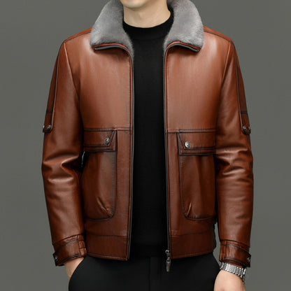 REGAL LEATHER JACKET PLUSH