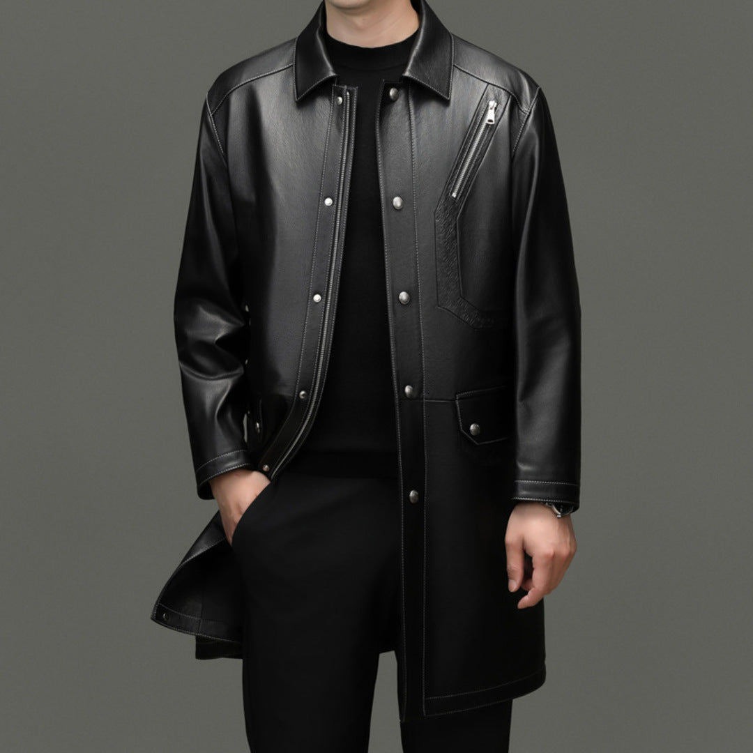 MIDNIGHT COWHIDE POWER COAT