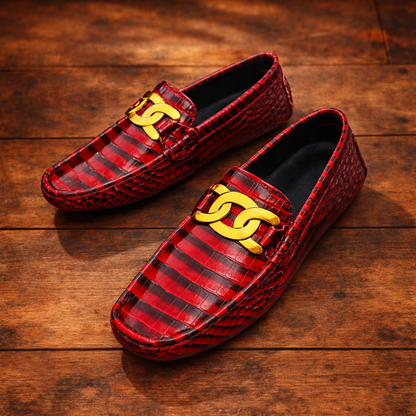 Croc Embossed Loafers