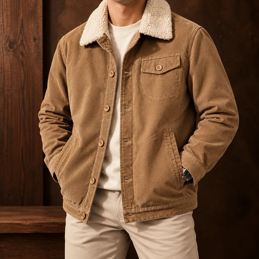 Rugged Button Collar Jacket