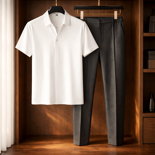 Executive Casual Silk-Feel Set