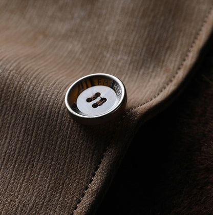 LUXURIOUS FLEECE-LINED LEATHER COAT