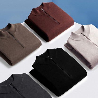 CLASSIC HALF-ZIP KNIT SWEATER