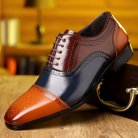 LUXURY LEATHER BROGUE SHOES