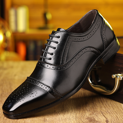 LUXURY LEATHER BROGUE SHOES