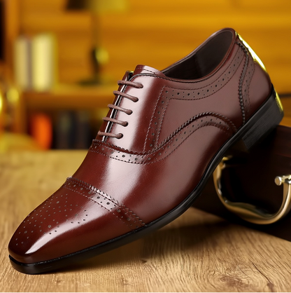 LUXURY LEATHER BROGUE SHOES