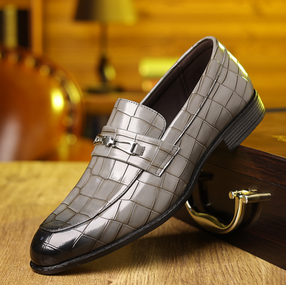 CHIC EMBOSSED SLIP-ONS