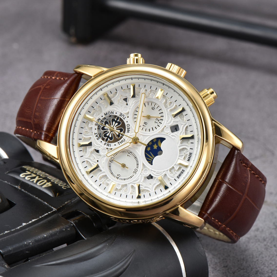 MOON PHASE CHRONO WATCH