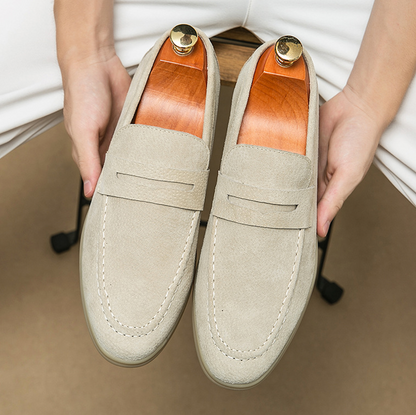 SUEDE SLIP-ON LOAFERS